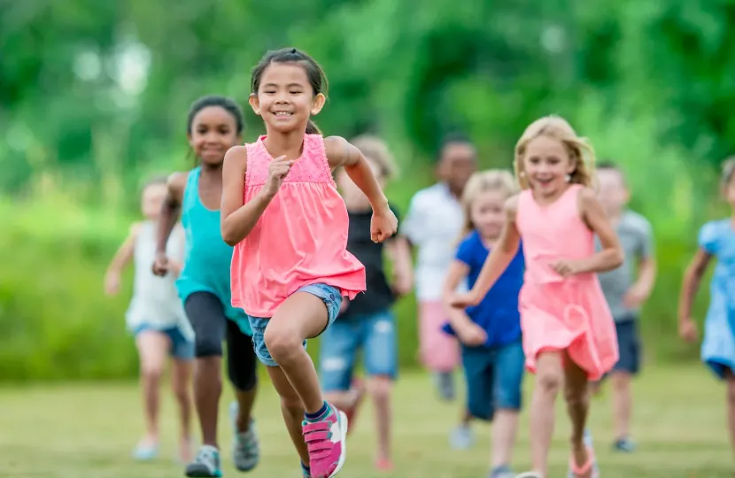 Children running