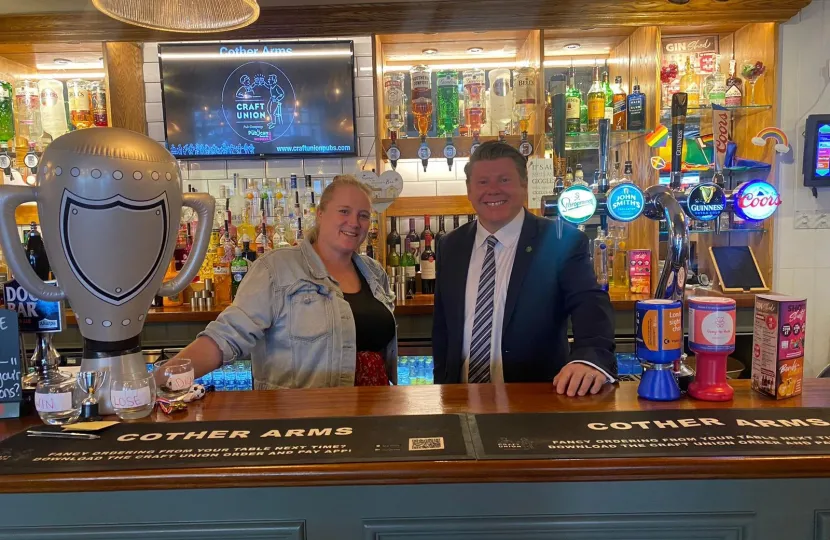 Dean Russell visits Cother Arms