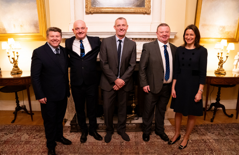 Dean Russell MP with Everetts Rovers in Number 10 Downing Street