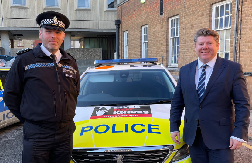 Dean Russell MP with Chief Inspector Andy Wiseman 