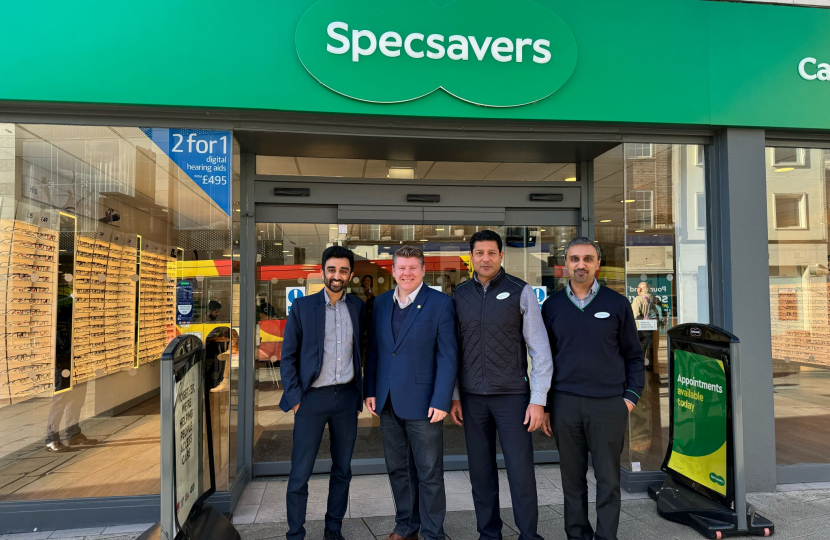 Dean Russell MP visits Specsavers