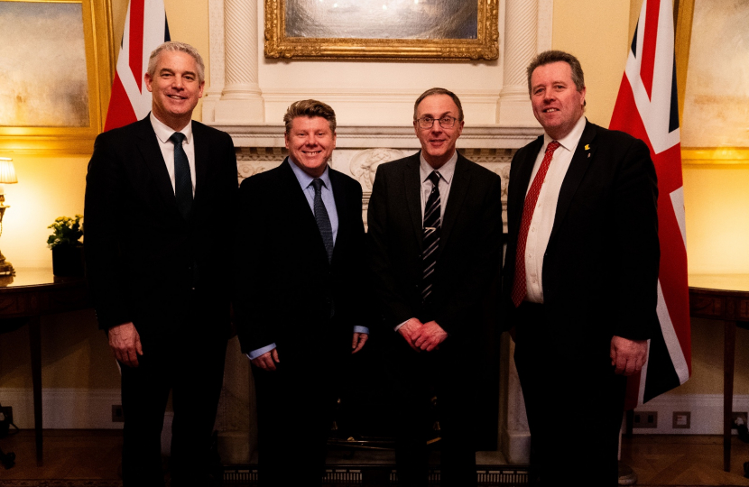 Watford CAMRA Chairman Andrew Vaughan Visits Number 10 Downing Street with Dean Russell MP