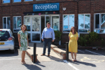 Dean Russell MP with Donna Colbourne and Sylwia Basinka from Watford social enterprise for small businesses - Wenta