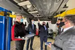 Dean Russell takes a look at the underside of a car