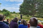 Dean Russell helps to open Peace Arch