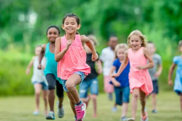 Children running