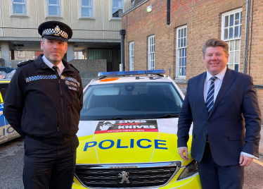 Dean Russell MP with Chief Inspector Andy Wiseman 