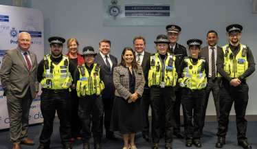 Dean Russell and Priti Patel visit Herts Police HQ