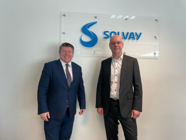 Dean Russell visits Solvay UK