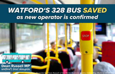 Watford 328 Bus Service saved by Hertfordshire Council