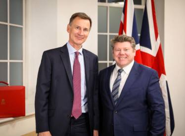 Dean Russell MP with Chancellor of the Exchequer, Jeremy Hunt MP