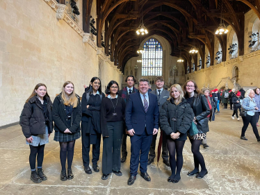 Dean Russell MP with Dean's Green Team in Parliament